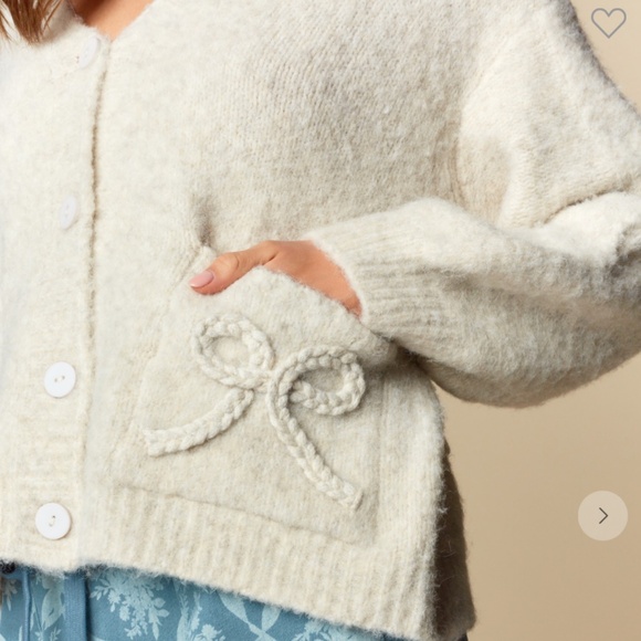 Rareraw “ Elsa “ Rareraw Braided Bow Sweater Cardigan 95A - Picture 3 of 6